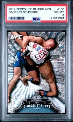 2012 Topps UFC Bloodlines #100 Georges St-Pierre : PSA 8 - Image 1 of 2