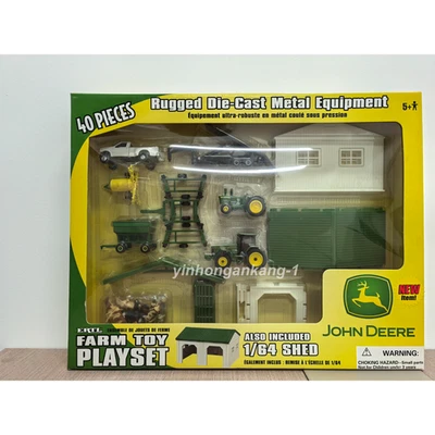 ERTL 1:64 Deere Tractor Farm Scene Warehouse Vehicle Model Set - Image 1 of 2