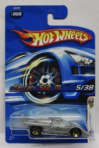 2006 HOT WHEELS FIRST EDITIONS 5 OF 39 SILVER FERRARI 512 M 5 SPOKE GOLD WHEEL  - Picture 1 of 2