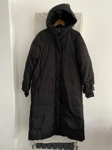 ZARA Black Hooded Down Puffer Coat Size EUR M - Picture 1 of 7