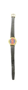 Lady's Vintage Gucci Sherry Line Red and Blue With Roman Numerals Goldtone READ - Foto 1 di 7