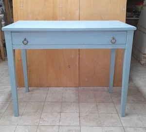 Tavolo Scrittoio Con Cassetto Laccato Shabby Inizio 900. Mis. 98x48x77. Antico. - Foto 1 di 10