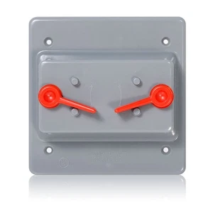 Switch Cover, 2-Gang, Vertical or Horizontal Mount, Plastic Enclosure, WP2S-G... - Picture 1 of 2