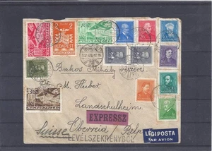 HUNGARY 1937 AIRMAIL EXPRESS COVER SEE - Picture 1 of 1