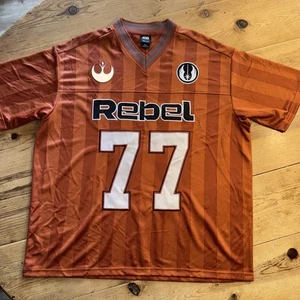 Star Wars Rebel Fußball Trikot Erwachsene MEDIUM #77 Luke Skywalker BoxLunch Neu ohne Etikett - Bild 1 von 15