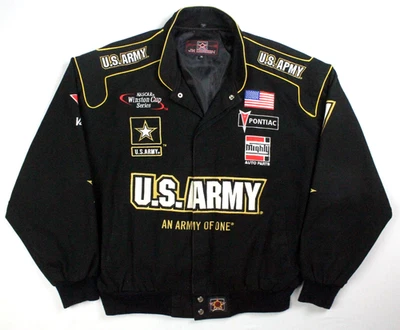 Chaqueta de Carreras Vintage Ejército de los Estados Unidos Diseño JH NASCAR Winston Cup Series Talla XL Foto 1 de 4
