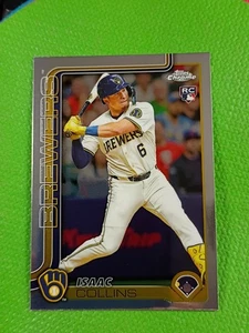 2025 Topps Chrome Isaac Collins Rookie Card #92 Milwaukee Brewers🔥⚾ - Picture 1 of 8