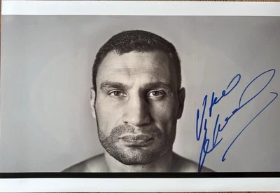 Vitali Klitschko signiert Ukraine WM Box Champion Foto Autogramm signed (40) - Bild 1 von 3