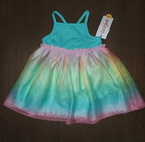 NEW TODDLER GIRLS CAT & JACK RAINBOW TULLE SUNDRESS SIZE 2T - Picture 1 of 5