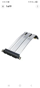 PCIe 5.0 X16 Riser Cable Dual Reverse and Straight GPU Extension Cable GEN5 f... - Picture 1 of 8