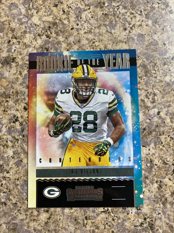 2020 Panini Contenders AJ DILLON Rookie Of The Year Packers  - Image 1 of 2