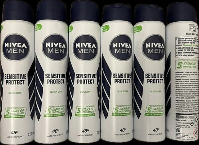 NIVEA Men Sensitive Protect Secado Rápido 48h 250ml (6 Botellas) ENVÍO GRATUITO✅ Foto 1 de 2
