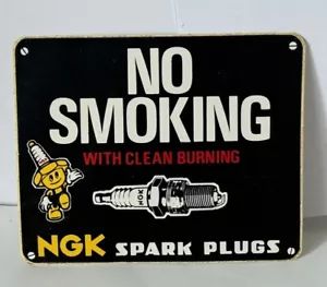 Vintage Original NGK Spark Plugs No Smoking Sticker - Picture 1 of 3