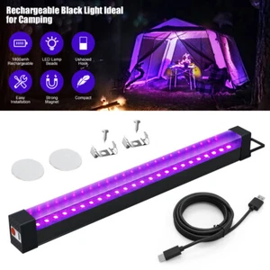 USB-Akku 24SMD LED UV BAR Schwarzlicht Leiste Wall Washer Event Bühne Show Lich - Picture 1 of 12
