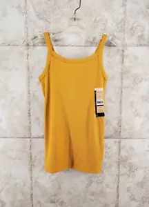 Camiseta sin mangas elástica acanalada Cami No Boundaries para adultos amarilla talla XS 1 NUEVA CON ETIQUETAS - Imagen 1 de 6