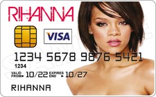 Rihanna Novelty Plastic Credit Card