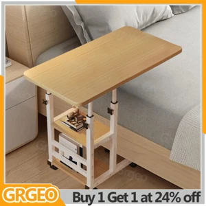 Height Adjustable Mobile Over Bed Table Hospital Overbed Aid Chair Laptop Tray - Picture 1 of 19