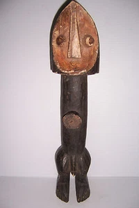 ANTIQUE WOODEN HAND CARVED AFRICAN FERTILITY STATUE - Picture 1 of 10