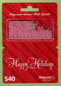 WALMART Happy Holidays ( 2009 ) Gift Card with Peppermint Bath Crystals ( $0 ) - Picture 1 of 2