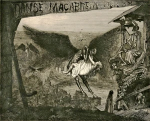 MARCEL ROUX DANCE MACABRE 1904 ILLUSTRATION ART GICLEE PRINT FINE CANVAS - Picture 1 of 4