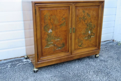 Henry Link Hollywood Regency Bar Liquor Cabinet Buffet Server Chinoiserie 3497 Cover
