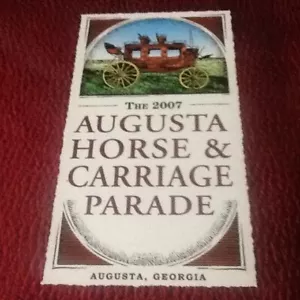 2007 Augusta Horse & Carriage Parade Hardback Book HB Wells Fargo Stagecoach GA - Imagen 1 de 8