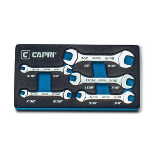 Juego de llaves Capri Tools mini extremo abierto delgado, SAE, 5 piezas - Imagen 1 de 5