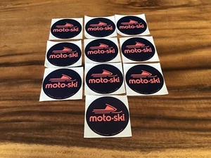10 Rare Vintage Black & Red Moto Ski Snowmobile Sticker Decals - Canadian Seller - Imagen 1 de 4