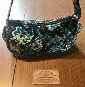 Bolso de Hombro Vera Bradley Java Azul Maggie Pequeño Bolso de Mano Excelente Estado - Imagen 1 de 9