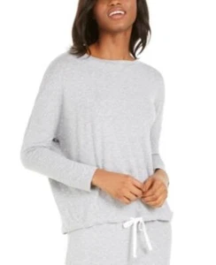Alfani Okeo-Tex Tie-Waist Sleep Top Sleepshirt Polka-dot Gray Soft S $49 SP2/669 - Picture 1 of 1