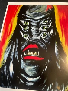 Impresión de ilustraciones de terror CREATURE OF THE BLACK LAGOON, 8x10 pulgadas, arte de películas de terror - Imagen 1 de 3