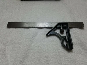 DUNLAP 12 INCH COMBINATION SQUARE MACHINIST WOODWORKING VINTAGE  - Picture 1 of 12