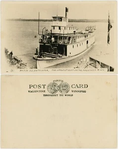 FOTO REAL DE CANADÁ PPC BARCO SS DISTRIBUIDOR HUDSON BAY CO TARJETA WINNIPEG VALENTINE - Imagen 1 de 3