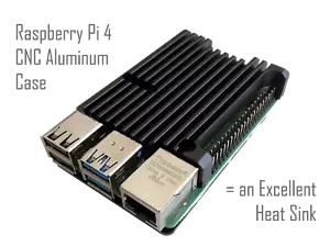 BLACK Raspberry Pi 4 Model B Aluminium COOLING CASE = HEAT SINK - Afbeelding 1 van 9