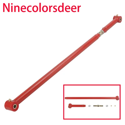 Single Adjustable Panhard Bar w/ Poly Bushing For 05-14 Ford Mustang On-Car Red - Image 1 of 4
