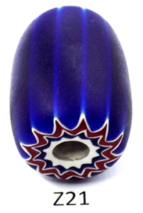 Tolles KOBALT Chevron afrikanisches Handel Perlen Herzstück Z21 BG 78 - Bild 1 von 2