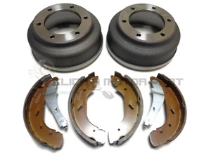 Rear 2 Brake Drums (6 Stud) And Shoes For Ford Transit 2.3 2.4 RWD 2000-2006 - Picture 1 of 1