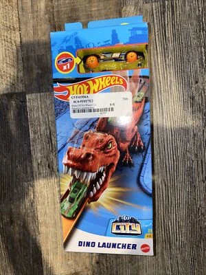 Hot Wheels City Dino Launcher with Die-Cast Vehicles Car Play Set Mattel - Image 1 of 4