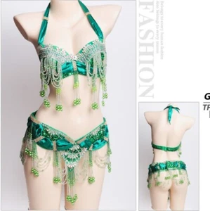 VENTA DE DESALOJO C91818 Disfraz de danza del vientre profesional Set de danza del vientre - Imagen 1 de 26