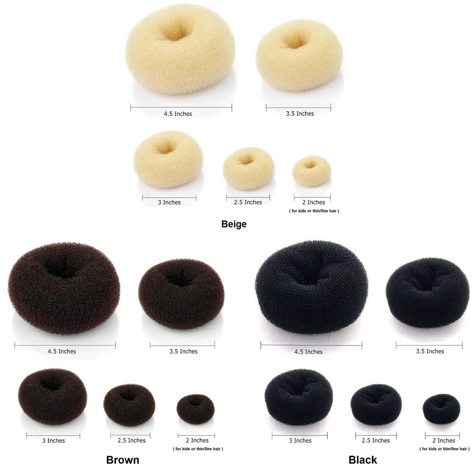 Hair Donut Bun Maker Ring Style French Mesh Chignon Ballet Dance Sock Bun Updo - Image 1 of 4