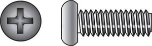 Hillman 828446 Edelstahl Kreuzschlitz Pan Head Maschinenschraube 6-32 x 1/2 Zoll - Bild 1 von 1