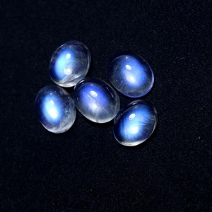 14.2 Cts Natural AAA Blue Flashy Fire White Rainbow Moonstone Oval Cabochon - Picture 1 of 11