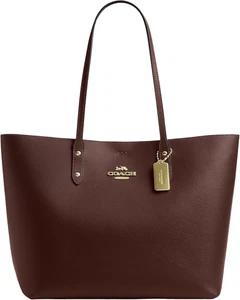 Coach Pebbled Leather Town Tote, IM/Maple - Picture 1 of 6
