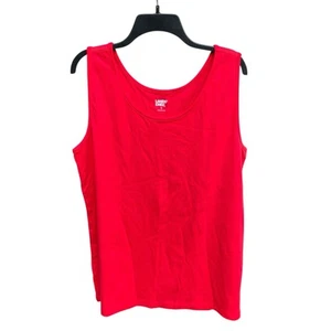 Canotta pullover girocollo rosso Lands' End donna taglia XL 18 100% cotone - Foto 1 di 6