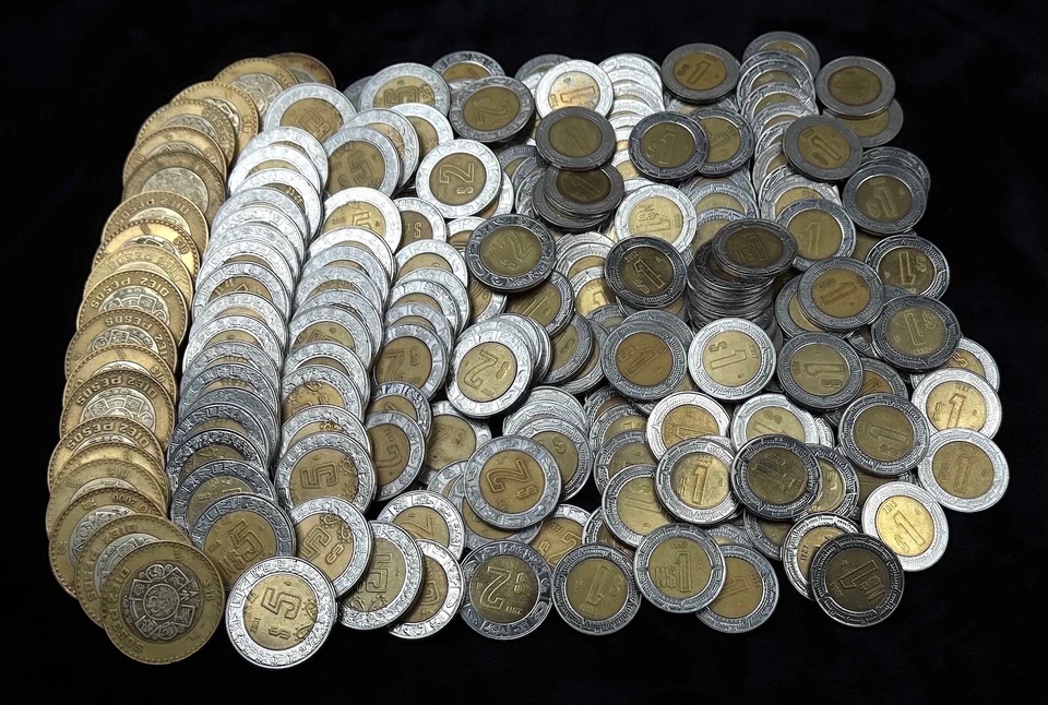 Mexico Coin LOT Mexican PESO Coins Money Currency MIXED BULK LOT - Image 1 of 1