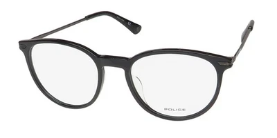 NEW POLICE VPL474N HIGHWAY 5 EYEGLASS FRAME PLASTIC 0700 OVAL 50-19-145 BLACK - Image 1 of 4