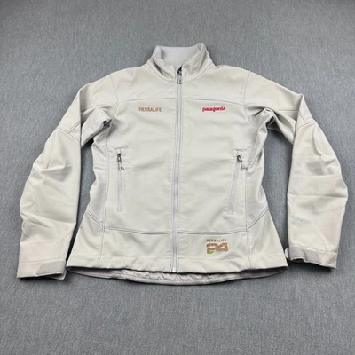 Jaqueta Patagonia Feminina Pequena Creme Adze Polartec Windbloc Zíper Completo Logotipo 83395 - Imagem 1 de 4