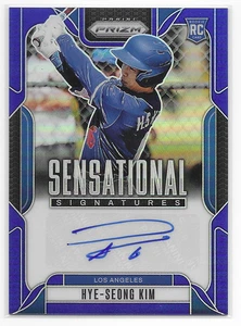 2025 Panini Prizm Sensational Signatures Prizms Blue #27 Hye-Seong Kim #'d 13/49 - Picture 1 of 2