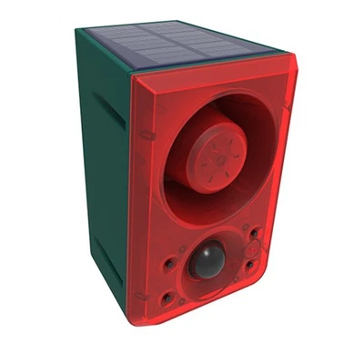 Sensor de Movimiento Solar Alarma Seguridad Exterior Sirena Luz + Mando a Distancia para Hogar Granja Patio Foto 1 de 4