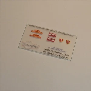 Matchbox Lesney King Size K 15a2 Merryweather Fire Engine Sticker Set - Picture 1 of 3
